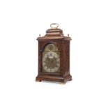 A FINE GEORGE III MAHOGANY TABLE CLOCK SIGNED JOHN MEREDITH, LONDON