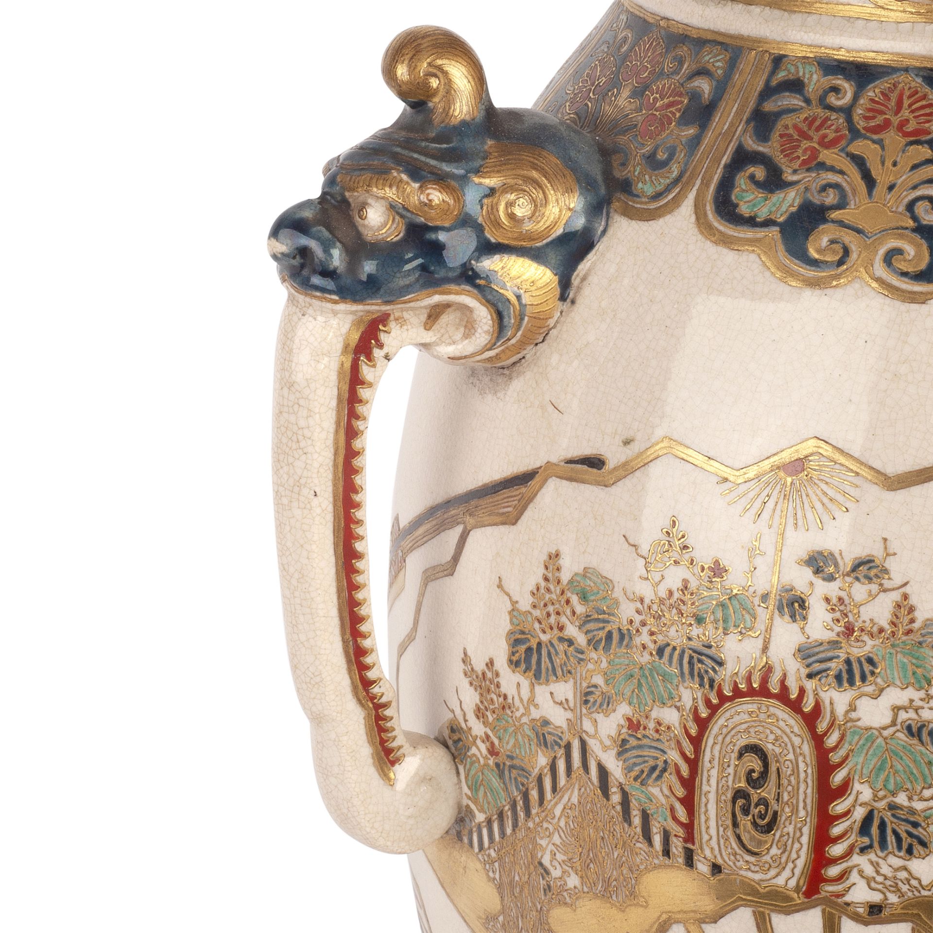 A JAPANESE IMPERIAL PERIOD SATSUMA VASE - Image 4 of 13