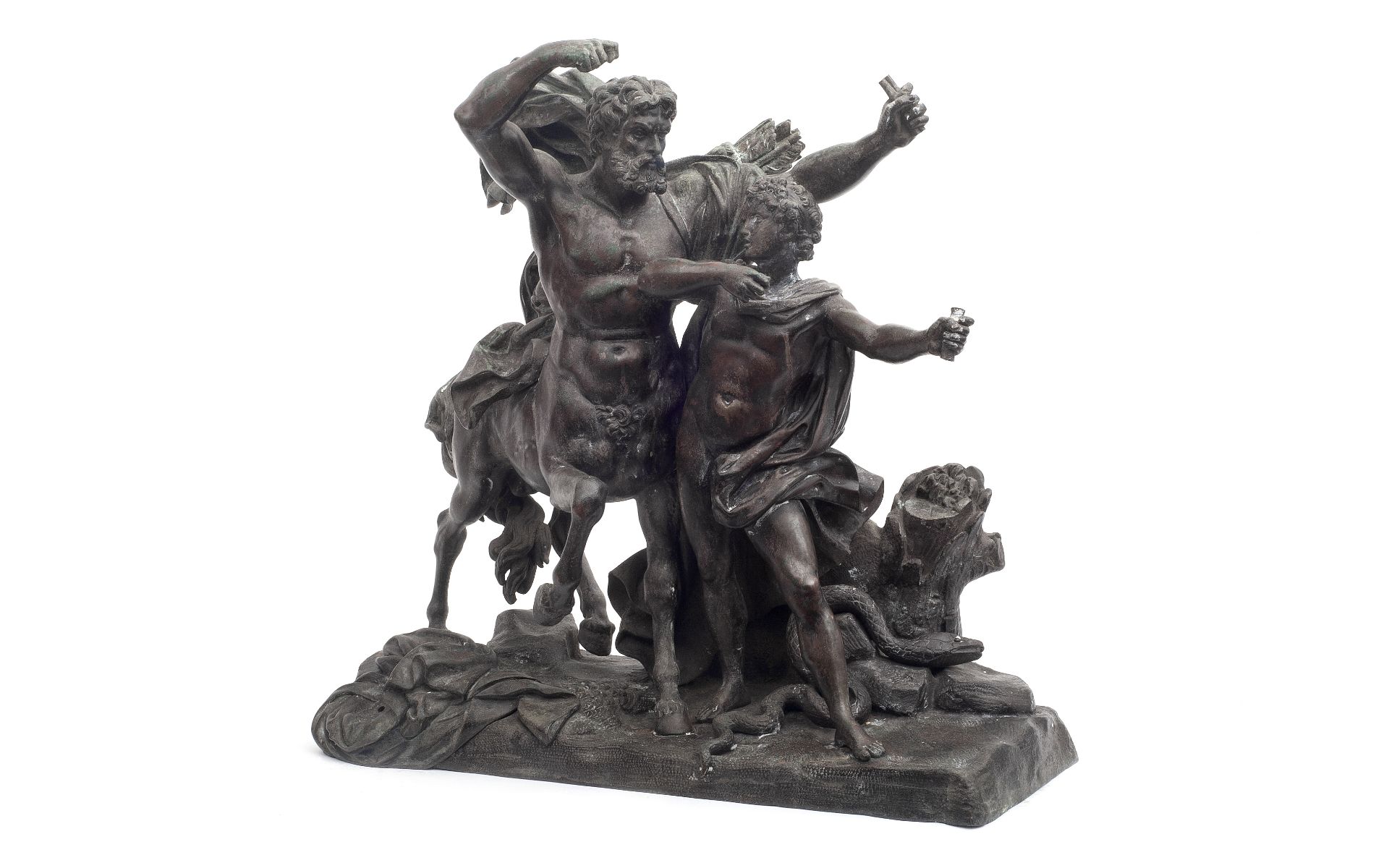 AFTER FRANCOIS RUDE, FRENCH (1784-1855): A 19TH CENTURY BRONZE MODEL OF THE EDUCATION OF ACHILLES - Bild 2 aus 4