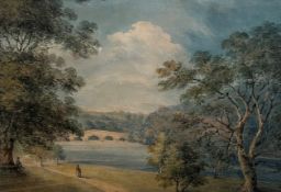 A LATE 18TH CENTURY ENGLISH SCHOOL LANDSCAPE