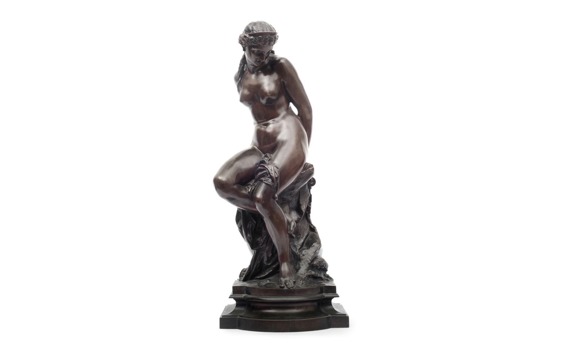 ALEXANDRE-PIERRE SCHOENEWERK (1820-1885): A BRONZE FIGURE OF ANDROMEDA