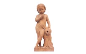 JOHN BELL (ENGLISH, 1811-1895): A TERRACOTTA FIGURE 'YOUR GOOD HEALTH', C.1863