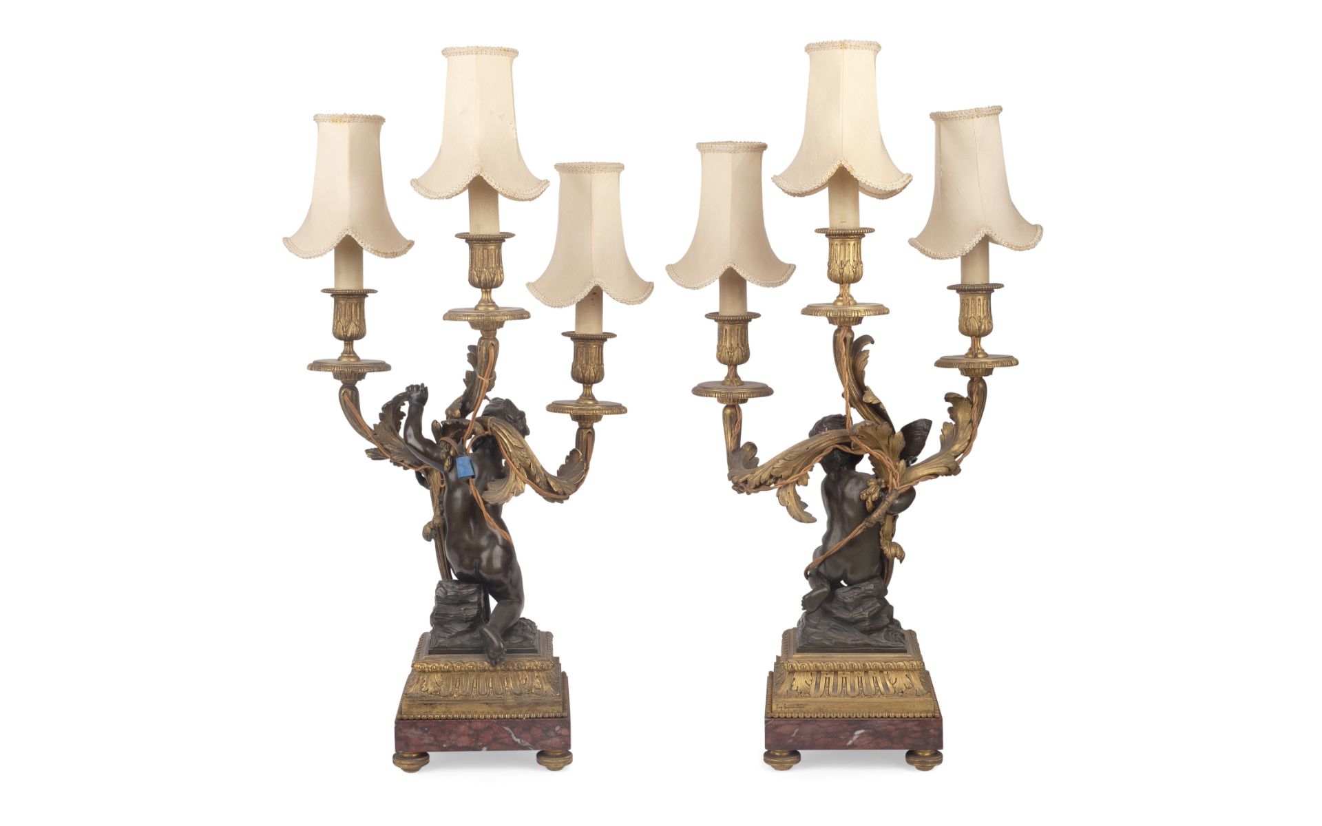 A PAIR OF EARLY 19TH CENTURY CANDELABRA AFTER THE MODEL BY CAFFIERI AND ALGARDI - Bild 2 aus 7