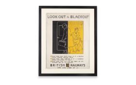A WWII BRITISH RAILWAYS POSTER DESIGN IN PENCIL AND PRINT