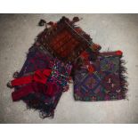 THREE AFGHAN SADDLE BAGS