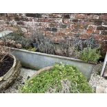 A FRENCH PROVINCIAL ZINC WATER TROUGH / HERB PLANTER