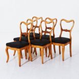 A SET OF SIX SWEDISH BIRCH DINING CHAIRS