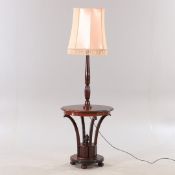 AN EARLY 20TH CENTURY DANISH MAHOGANY FLOOR STANDING LAMP