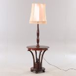 AN EARLY 20TH CENTURY DANISH MAHOGANY FLOOR STANDING LAMP