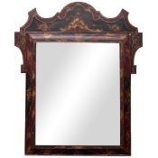 A SPANISH PAINTED WALL MIRROR