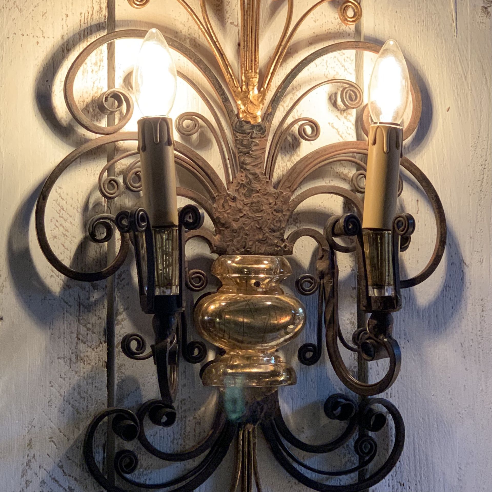 A MAISON BAGUES STYLE WALL SCONCE