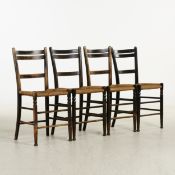 A SET OF FOUR SWEDISH PROVINCIAL CAFE CHAIRS