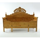A SWEDISH CARVED PINE SETTLE