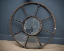 A 19TH CENTURY FRENCH CAST IRON CIRCULAR WINDOW FRAME