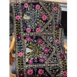 AN AFGHAN CREWEL WORK BANNER / PANEL