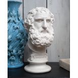 A 19TH CENTURY ENGLISH PLASTER HEAD BY D. BRUCCIANI (1815-1880)