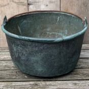 A FRENCH COPPER BUCKET PLANTER