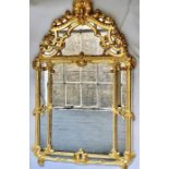 AN 18TH CENTURY STYLE GILTWOOD MIRROR