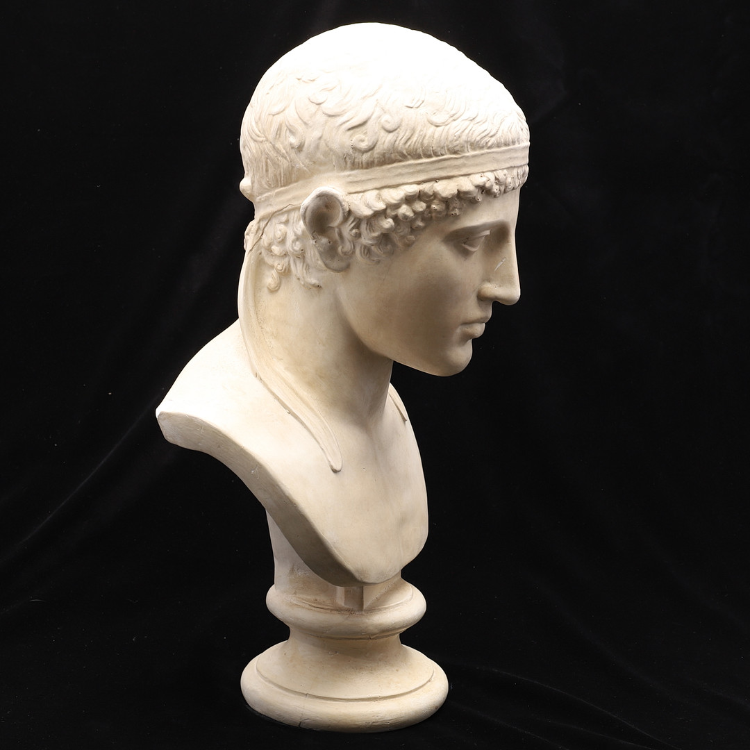 AFTER THE ANTIQUE: A PLASTER BUST OF AENEAS - Image 3 of 5