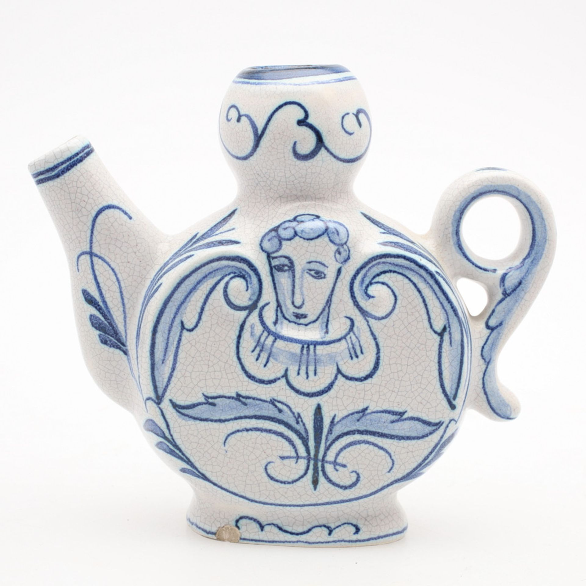 A 1930's SWEDISH FOLK ART STYLE POTTERY JUG - Image 2 of 3