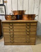 A 19TH CENTURY PINE PLAN CHEST