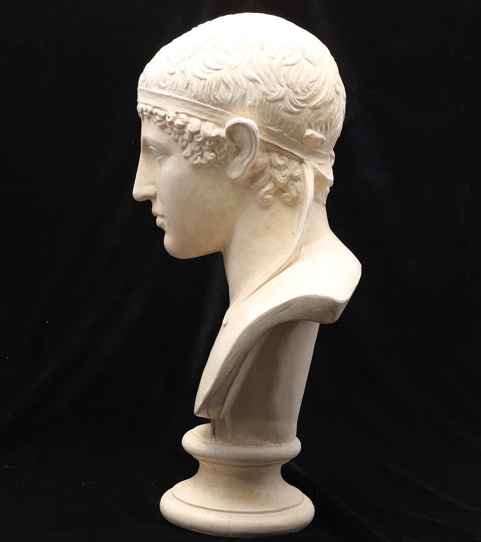 AFTER THE ANTIQUE: A PLASTER BUST OF AENEAS - Image 2 of 5