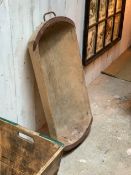 A PORTUGUESE WOODEN DOUGH PROVING TRAY