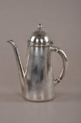 AN AMERICAN SILVER PLATED CHOCOLATE POT