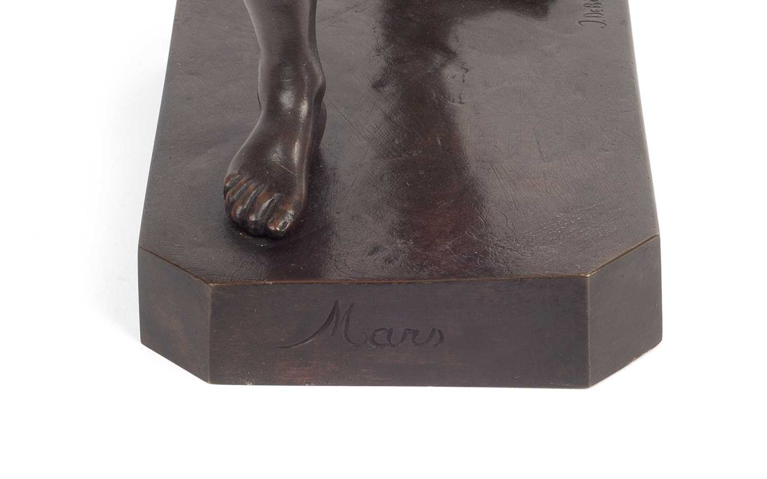 AFTER GIAMBOLOGNA (ITALIAN, 1529-1608): A 19TH CENTURY BRONZE FIGURE OF MARS - Image 3 of 6