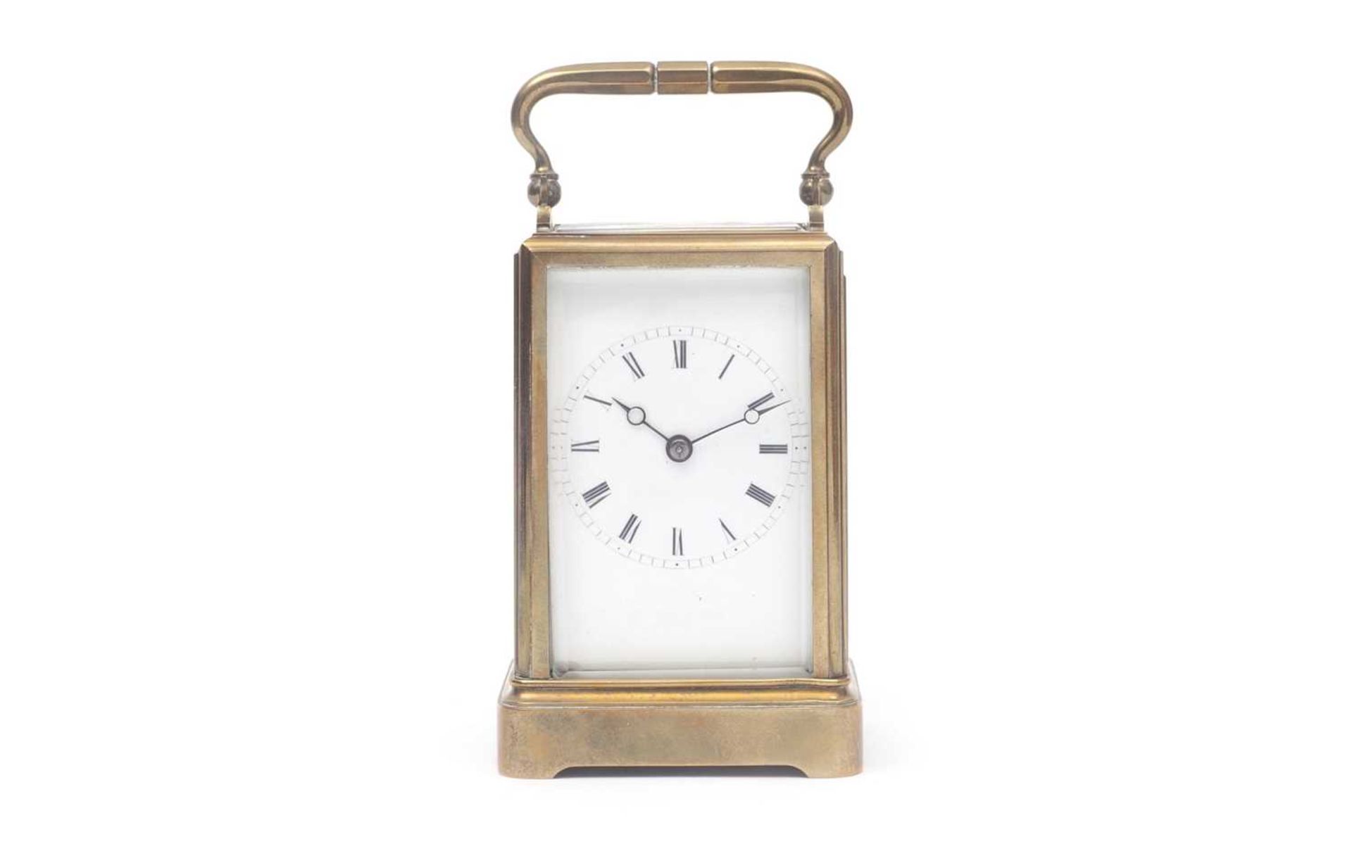 A MID 19TH CENTURY FRENCH BRASS CARRIAGE CLOCK BY LEROY, PARIS - Image 3 of 4