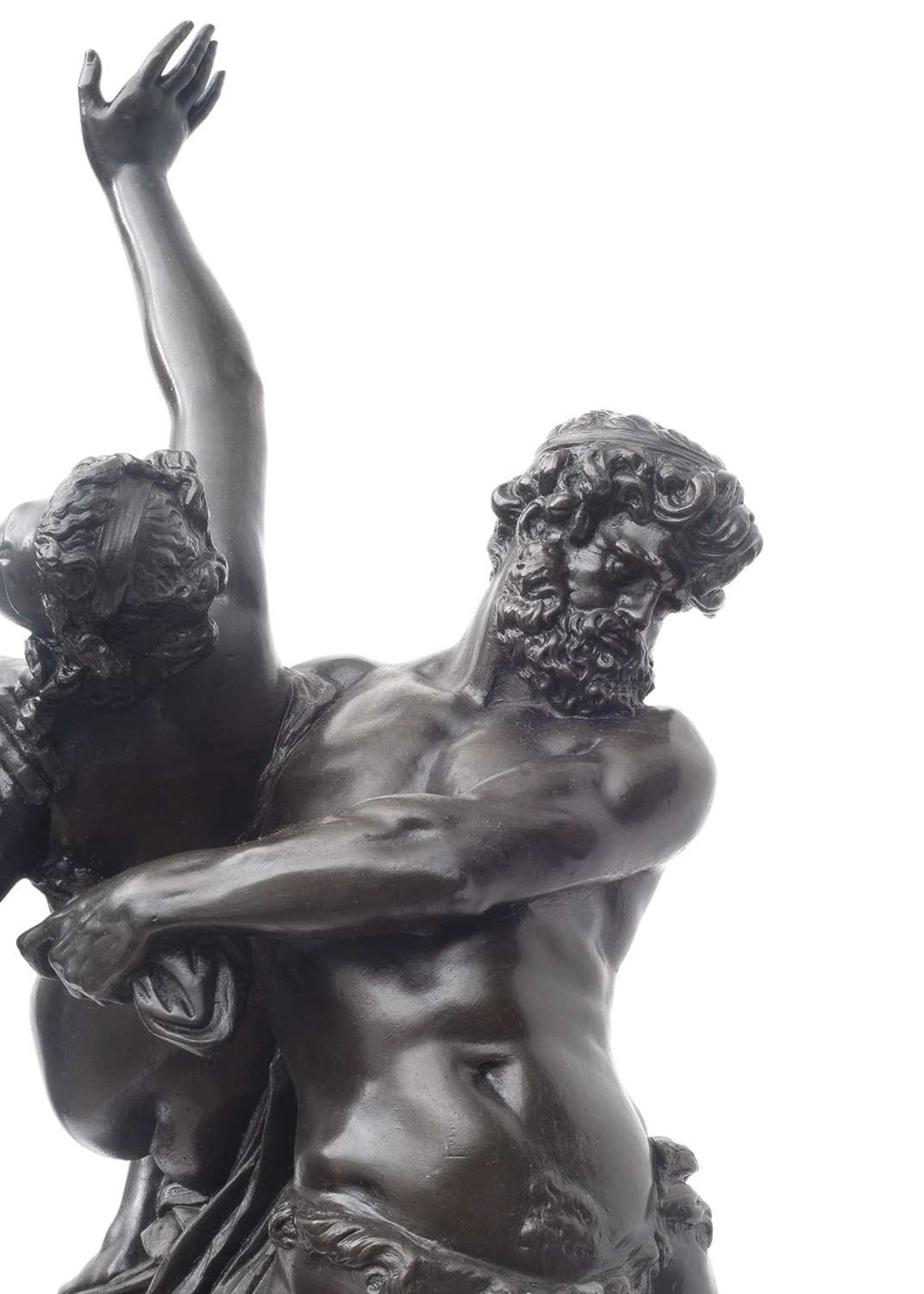 A LARGE 19TH CENTURY ITALIAN BRONZE GROUP OF NESSUS AND DEIANIRA AFTER GIAMBOLOGNA - Image 5 of 11