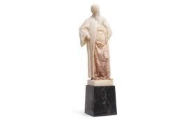 ADOLF JAHN (1858-1925): AN ALABASTER FIGURE OF AN OTTOMAN PHILOSOPHER