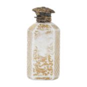 A RARE 18TH CENTURY BRISTOL OPAQUE WHITE GLASS SCENT BOTTLE IN THE STYLE OF JAMES GILES, CIRCA 1760