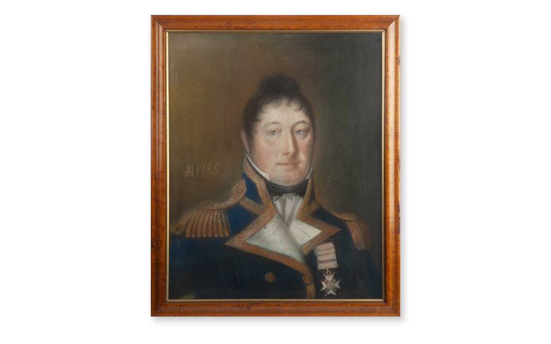 A LATE 18TH CENTURY PASTEL PORTRAIT OF A MILITARY OFFICER