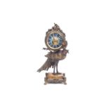 ATTRIBUTED TO L'ESCALIER DE CRISTAL, PARIS: A FINE LATE 19TH CENTURY FRENCH PEACOCK CLOCK