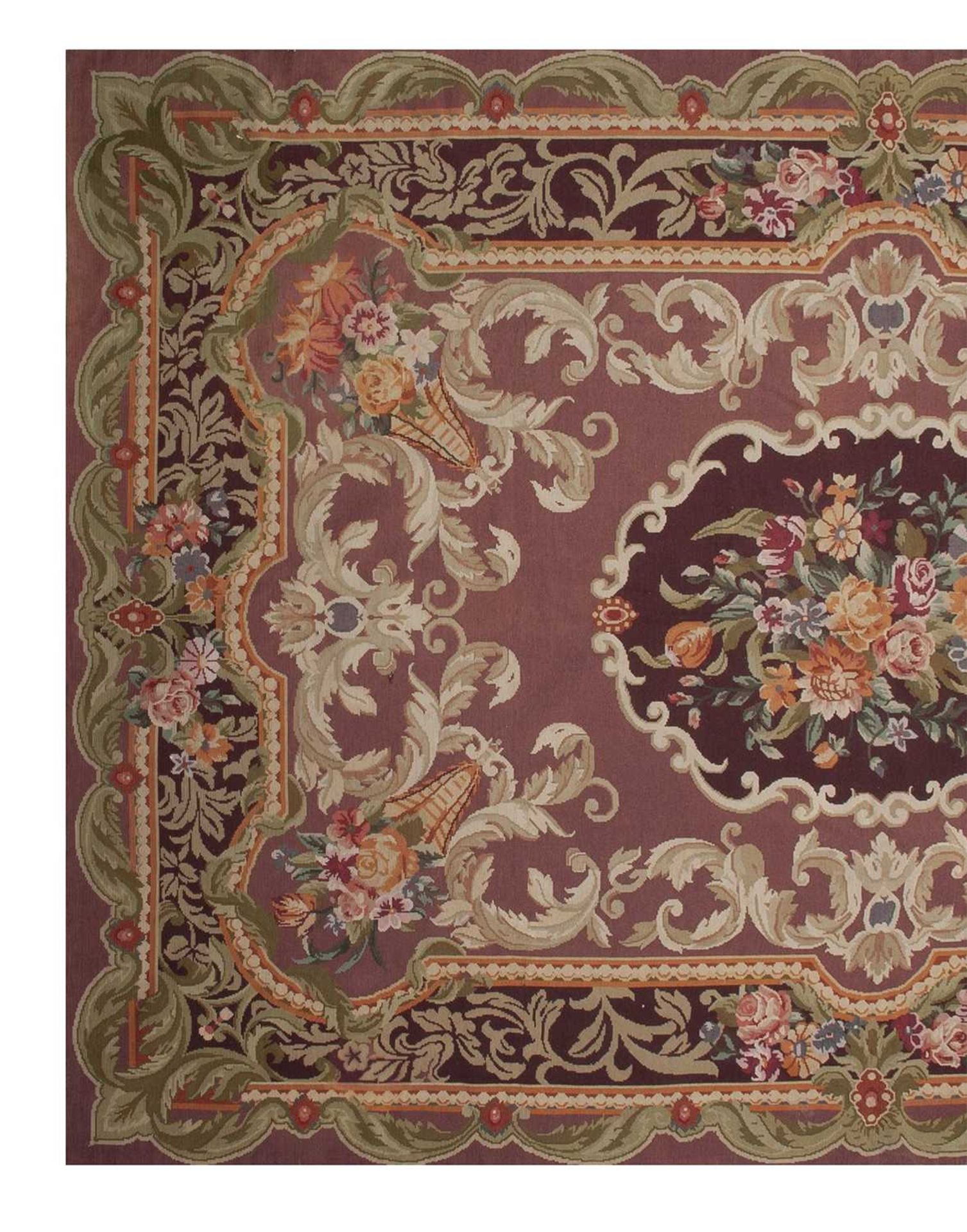 AN EARLY 20TH CENTURY AUBUSSON DESIGN TAPESTRY - Image 2 of 2