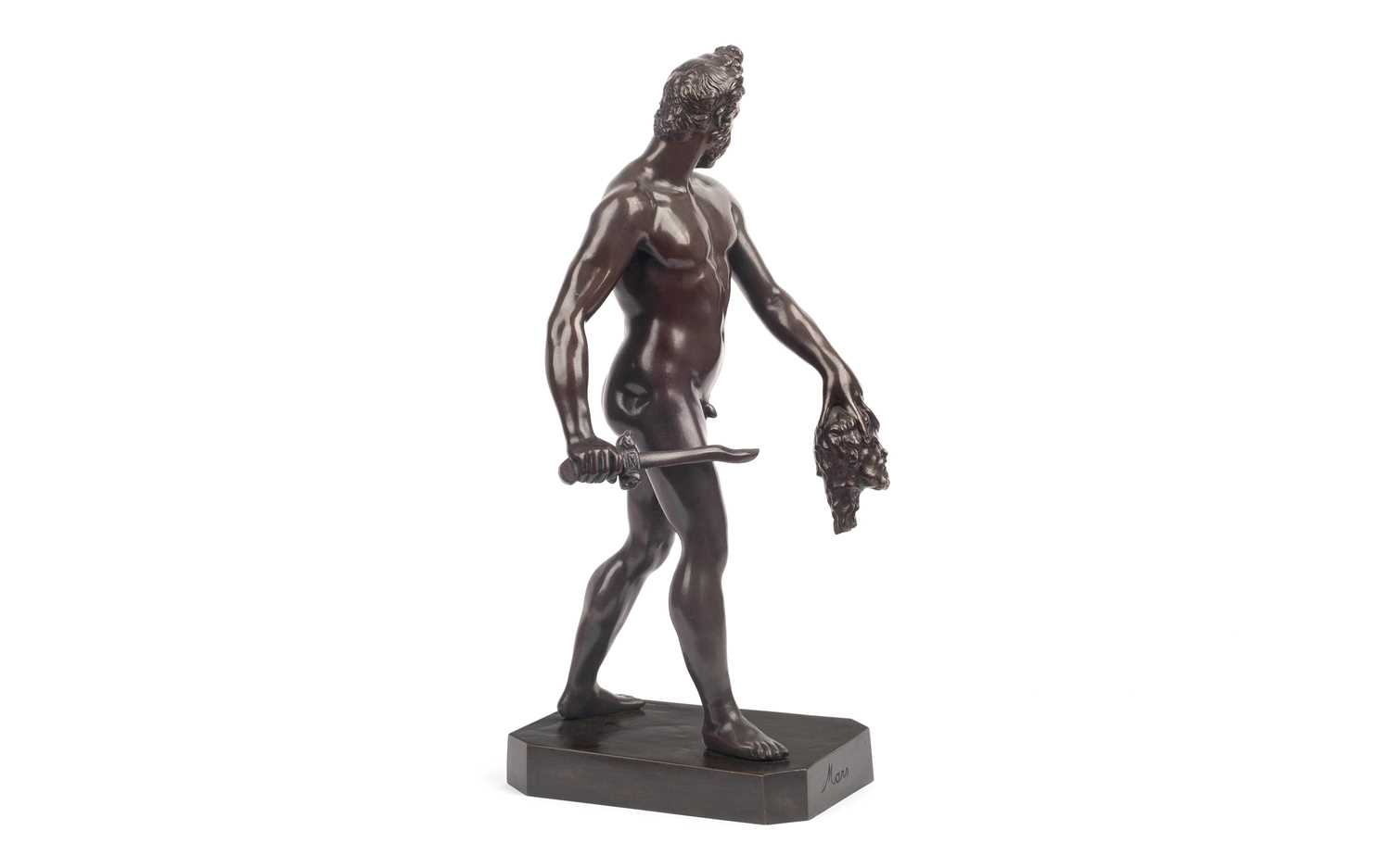 AFTER GIAMBOLOGNA (ITALIAN, 1529-1608): A 19TH CENTURY BRONZE FIGURE OF MARS - Image 2 of 6