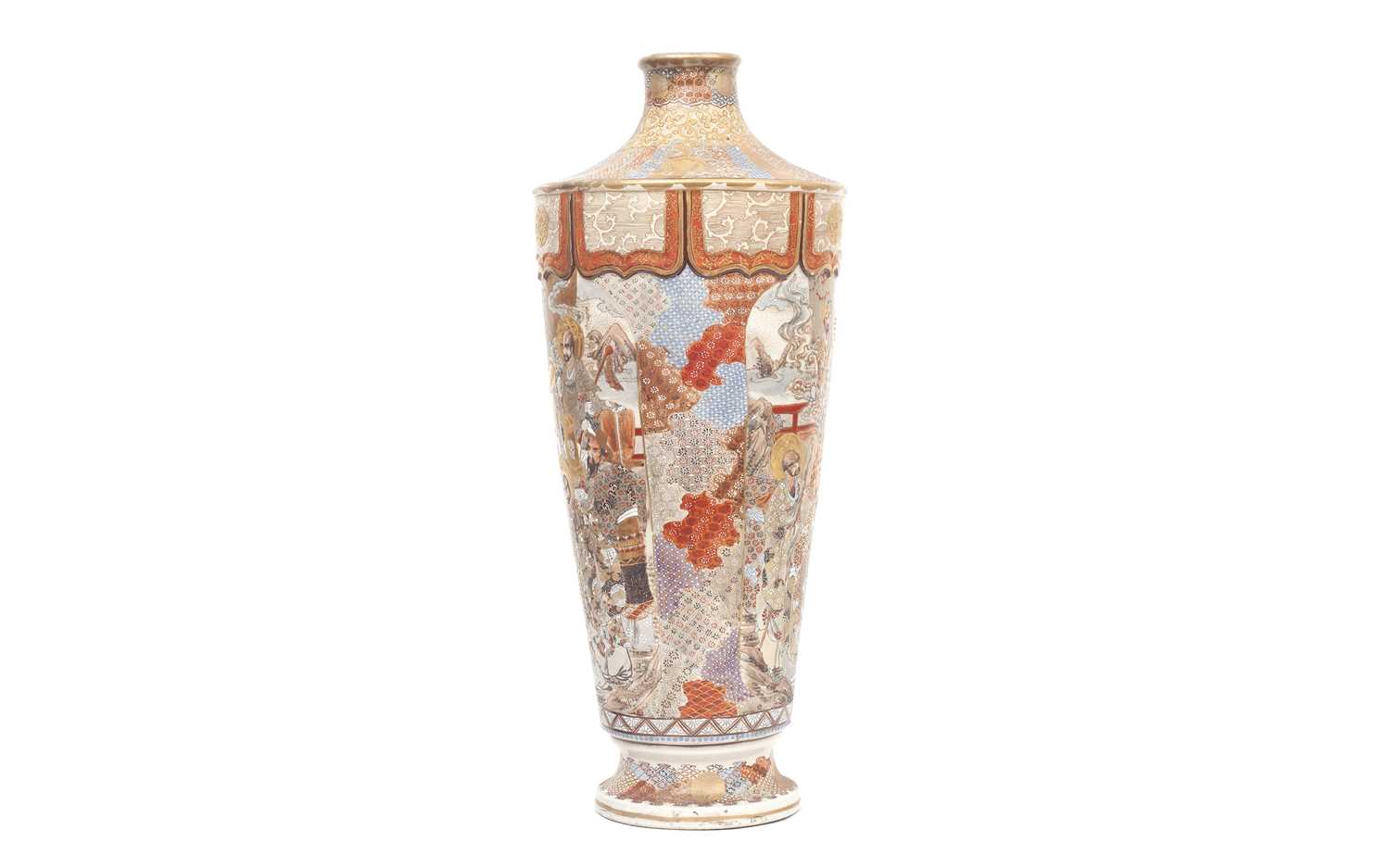 A LARGE LATE 19TH / EARLY 20TH CENTURY JAPANESE SATSUMA VASE - Image 4 of 6