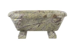 A GRAND TOUR STYLE GREEN MARBLE MODEL OF A ROMAN BATH