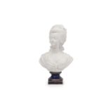 AFTER ALEXANDRE BRACHARD (FRENCH, 1775-1830): A LIMOGES BUST OF MARIE ANTOINETTE