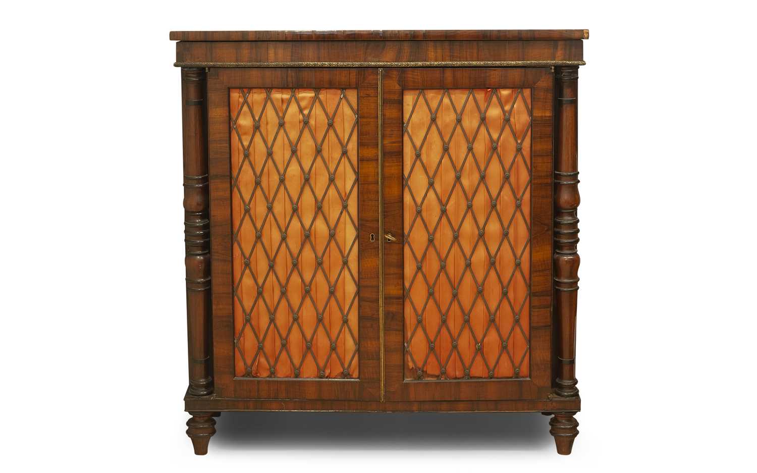 A REGENCY GONCALO ALVES AND ORMOLU MOUNTED CHIFFONIER CIRCA 1815