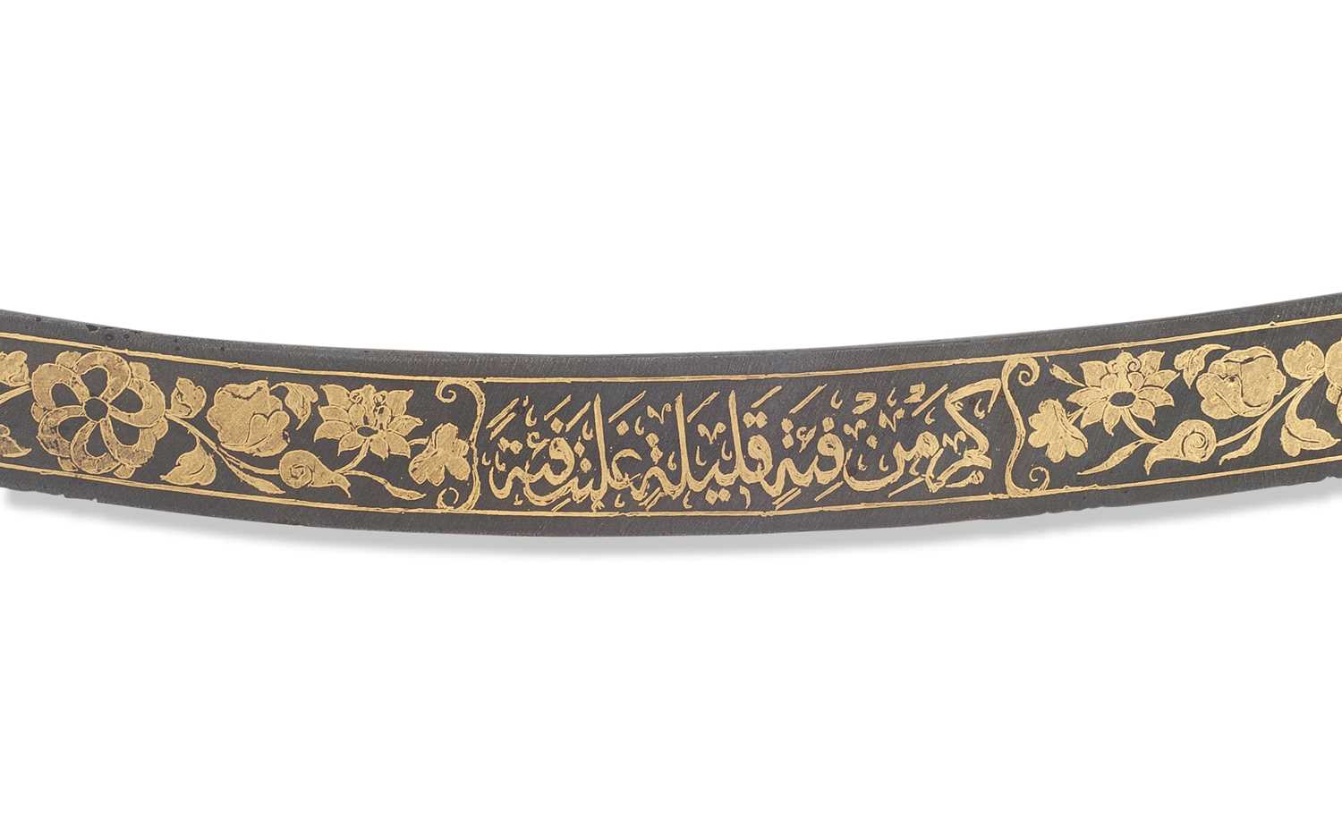 A LATE 18TH / EARLY 19TH CENTURY OTTOMAN (TURKEY) GOLD DAMASCENED SWORD (SHAMSHIR) - Image 4 of 5