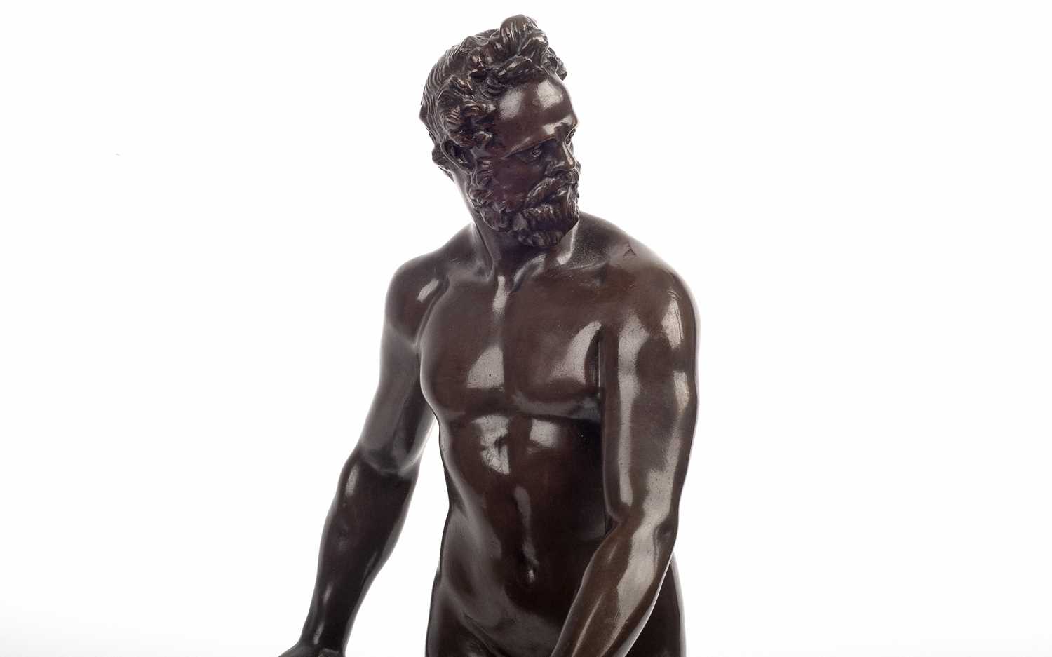 AFTER GIAMBOLOGNA (ITALIAN, 1529-1608): A 19TH CENTURY BRONZE FIGURE OF MARS - Image 6 of 6