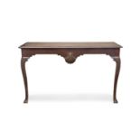 AN 18TH CENTURY AND LATER IRISH MAHOGANY CONSOLE TABLE