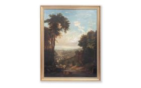 LATE 18TH CENTURY FRENCH SCHOOL: 'VIEW OVER A VALLEY'