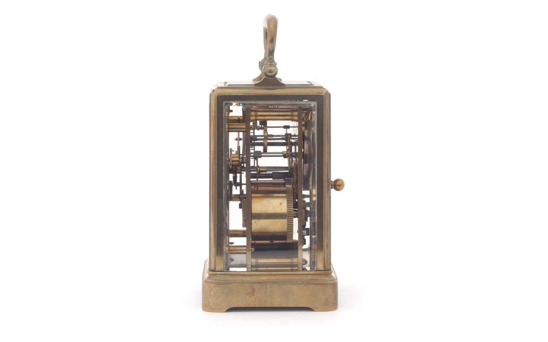 A MID 19TH CENTURY FRENCH BRASS CARRIAGE CLOCK BY LEROY, PARIS - Image 2 of 4