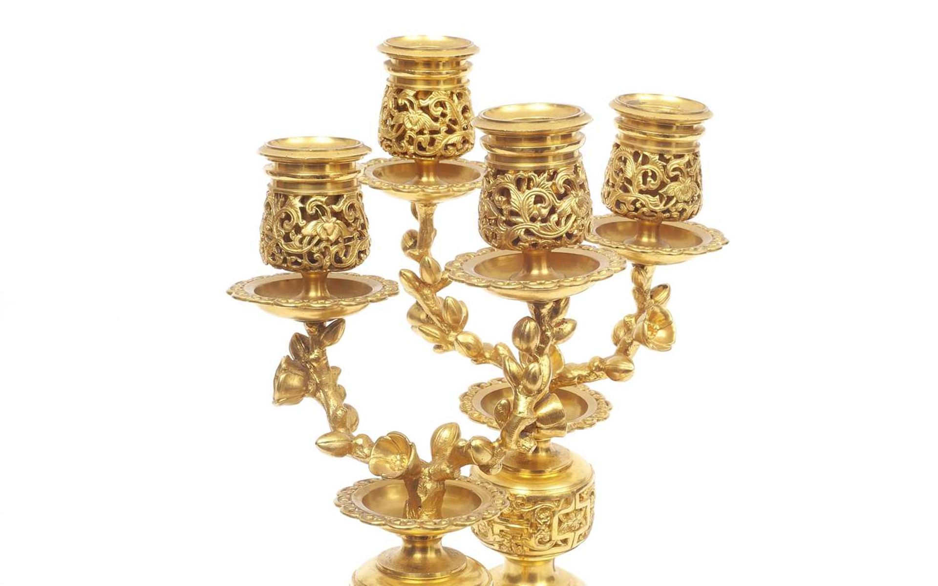 A VERY FINE PAIR OF 19TH CENTURY ORMOLU CANDELABRA BY BARBEDIENNE AND EDOUARD LIEVRE - Image 4 of 4