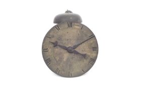 WHITEHURST & SON, DERBY: AN EARLY 19TH CENTURY WEIGHT DRIVEN HOOK AND SPIKE WALL CLOCK