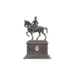 A 19TH / EARLY 20TH CENTURY BRONZE REDUCTION OF THE EQUESTRIAN MONUMENT TO COLLEONI