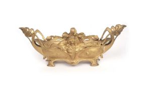 AN ART NOUVEAU STYLE GILT METAL JARDINIERE